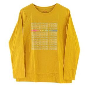 Cat & Jack White "Embrace Your Power" Long Sleeve Graphic T-Shirt Sz XXL